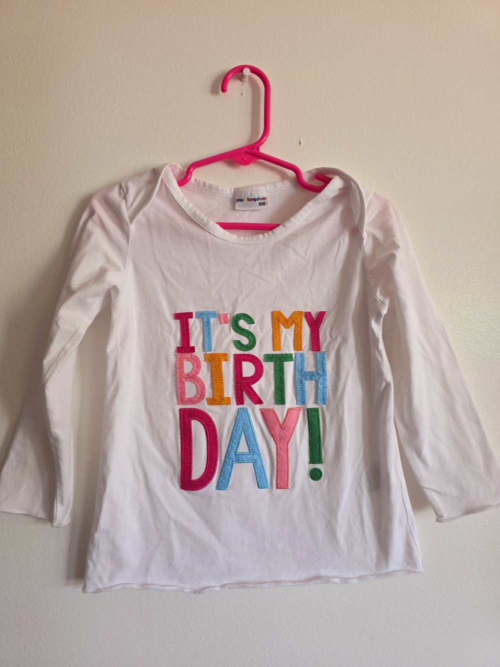 White "It's My Birthday!" Long-Sleeve Top - Kids